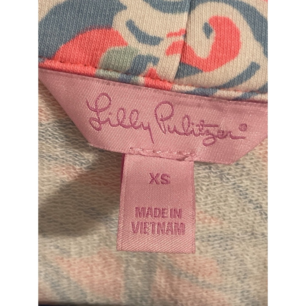 Lilly Pulitzer Skipper Popover Sz XS Pink Sun Ray Summer Siren Pulllover Pockets - Picture 13 of 16